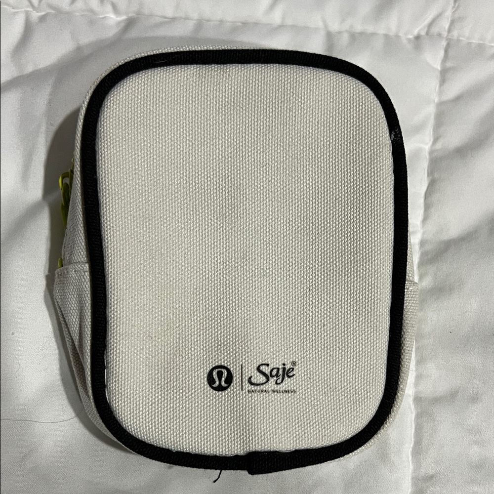 Lululemon Saje Cream and Black Organizer Pouch